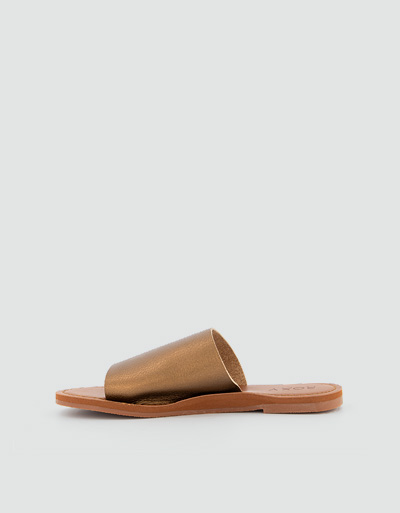 ROXY Pantoletten Im Metallic-Look