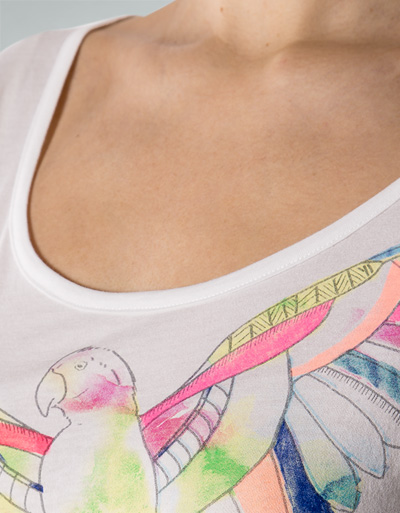 ROXY T-Shirt Mit Papageienprint