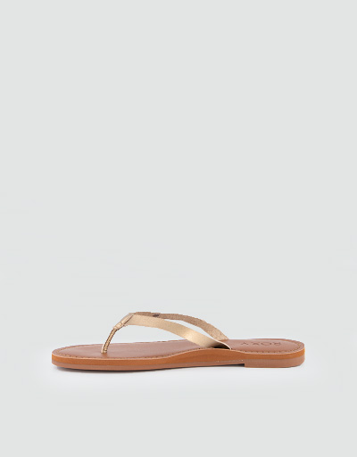 ROXY Zehensandalen In Metallic-Optik
