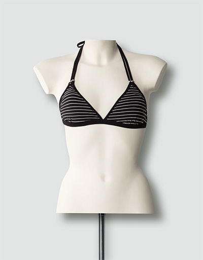 Schiesser Triangel-Bikinioberteil im Streifen-Look