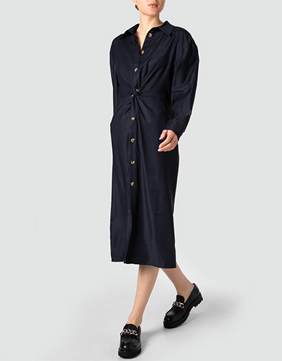 SECOND FEMALE Hemdblusenkleid mit Knotenoptik