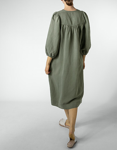 SECOND FEMALE Kleid Im Leinen Mix