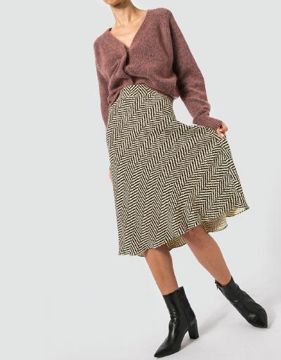 SECOND FEMALE Rock Im Allover-Dessin