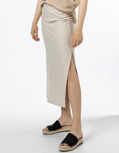 SECOND FEMALE Rock Mit Dezenter Raffung