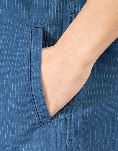 Barbour Shirtkleid In Denim-Optik Mit Feinen Streifen