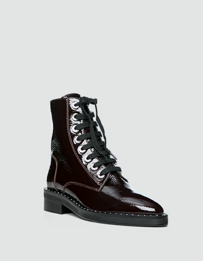 STEFFEN SCHRAUT Lack-Boots Mit Nietenbesatz