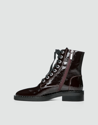 STEFFEN SCHRAUT Lack-Boots Mit Nietenbesatz
