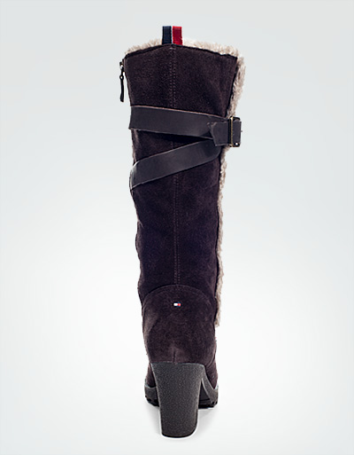 Tommy Hilfiger Stiefel Veloursleder Gefüttert Dunkelbraun