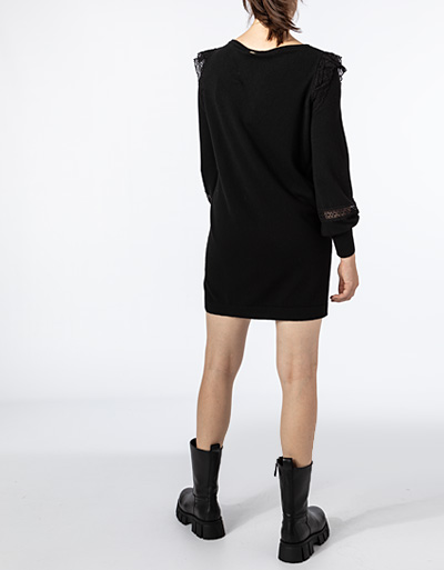 TWIN-SET Strickkleid Mit Gehäkelten Rüschen-Details