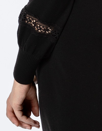 TWIN-SET Strickkleid Mit Gehäkelten Rüschen-Details