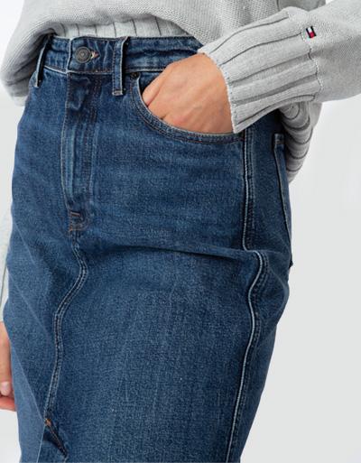 Tommy Hilfiger Jeansrock Aus Baumwoll-Stretch