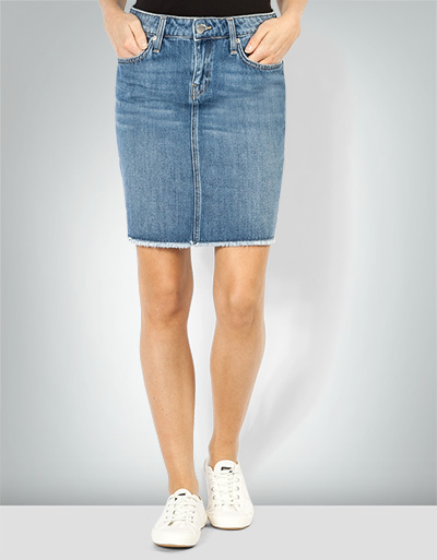 Tommy Hilfiger Jeansrock mit Fransenabschluss