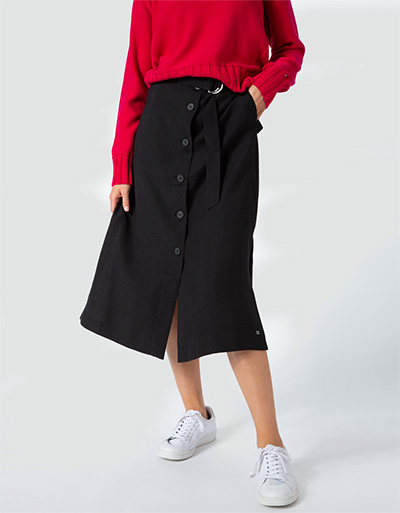 Tommy Hilfiger Midirock mit Knopfleiste