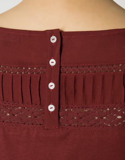 Tommy Hilfiger Shirt-Bluse Mit Häkelspitze