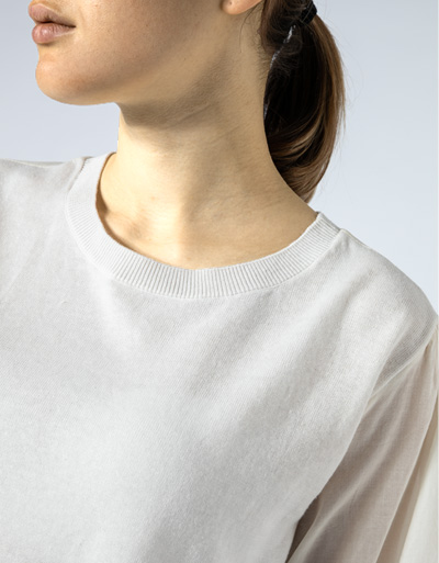 TWIN-SET Bluse Mit Strickeinsatz