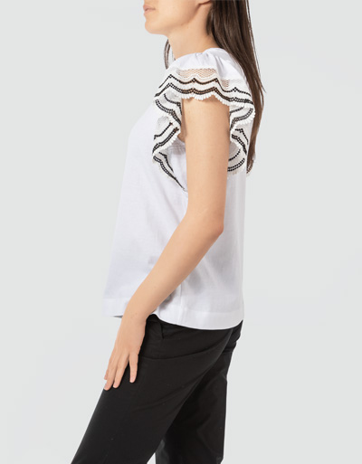 TWIN-SET Blusenshirt Mit Makrameespitze