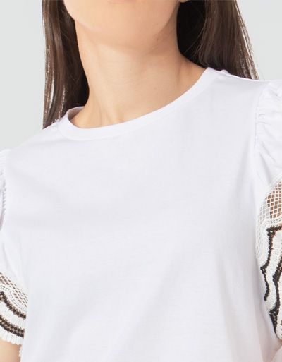 TWIN-SET Blusenshirt Mit Makrameespitze