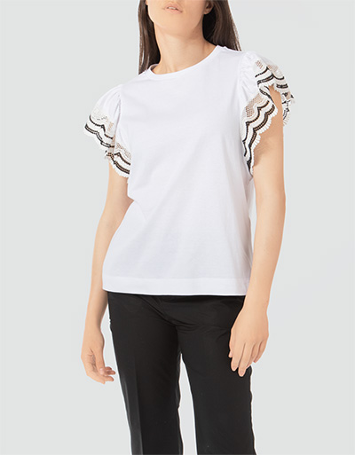 TWIN-SET Blusenshirt mit Makrameespitze