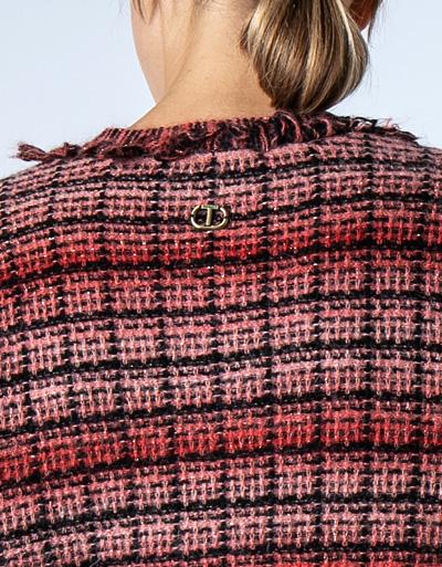 TWIN-SET Jaquardjacke Mit Alpaka
