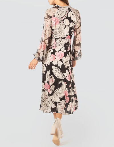 TWIN-SET Kleid Mit Semi Transparentem Ballonärmel