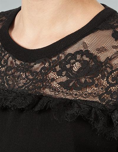 TWIN-SET Pullover Mit Spitzen-Einsatz
