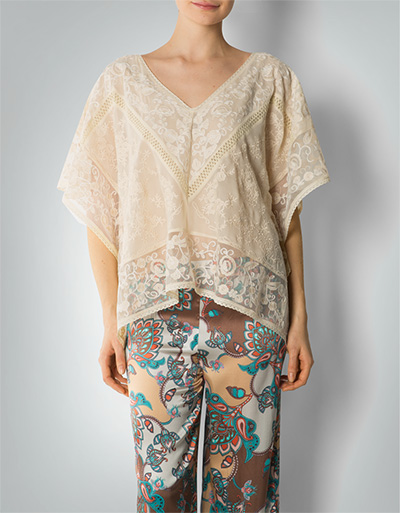 TWIN-SET Spitzenbluse im Poncho-Stil