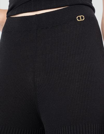 TWIN-SET Strick-Hose In Plissee-Optik