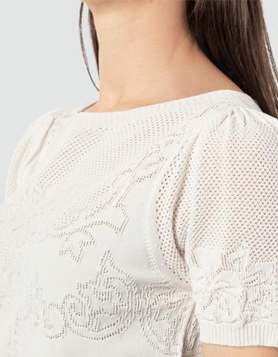 TWIN-SET Strick-Shirt Mit Lochstrick-Ornament