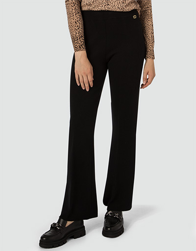 TWIN-SET Strickhose mit gerippten Bund