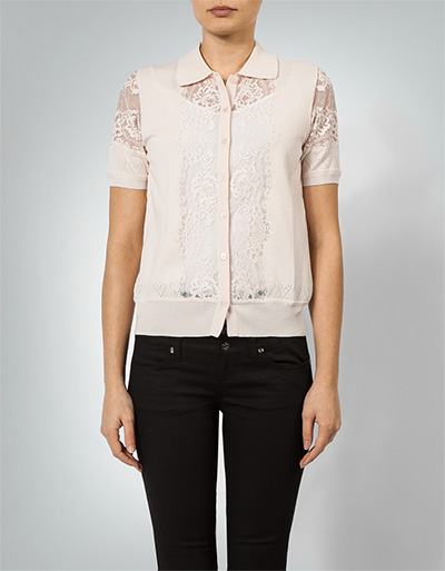 TWIN-SET Strickjacke mit Spitzen-Einsatz