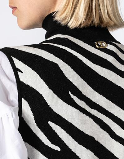 TWIN-SET Stricktop Im Animal Dessin