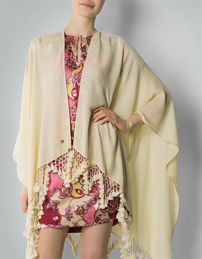 TWIN-SET Tuch-Cape Mit Aufwendiger Fransenborte
