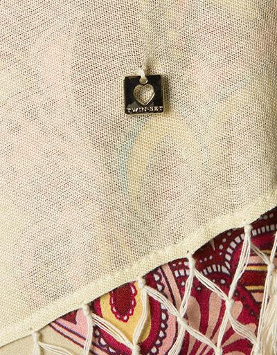TWIN-SET Tuch-Cape Mit Aufwendiger Fransenborte
