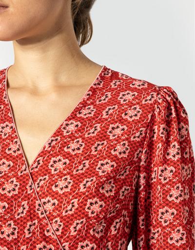 Freebird Wickelkleid Mit Allover Print Und Glitzergarn