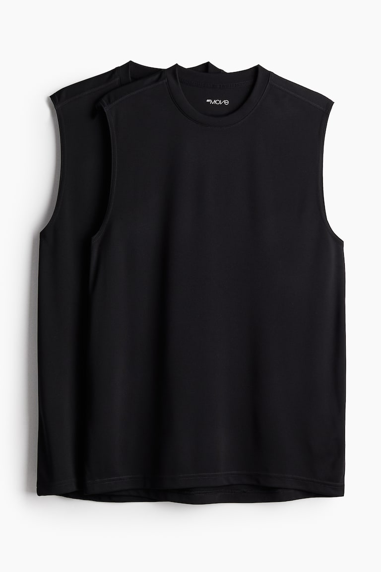 H&M 2-Pack Sport-Tanktops mit DryMove™ in Regular Fit
