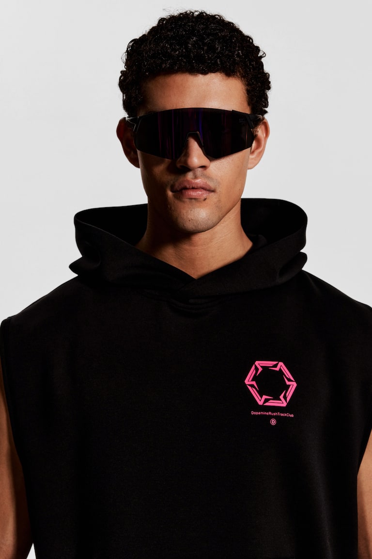 H&M Ärmelloser Sport-Hoodie mit DryMove™ in Loose Fit