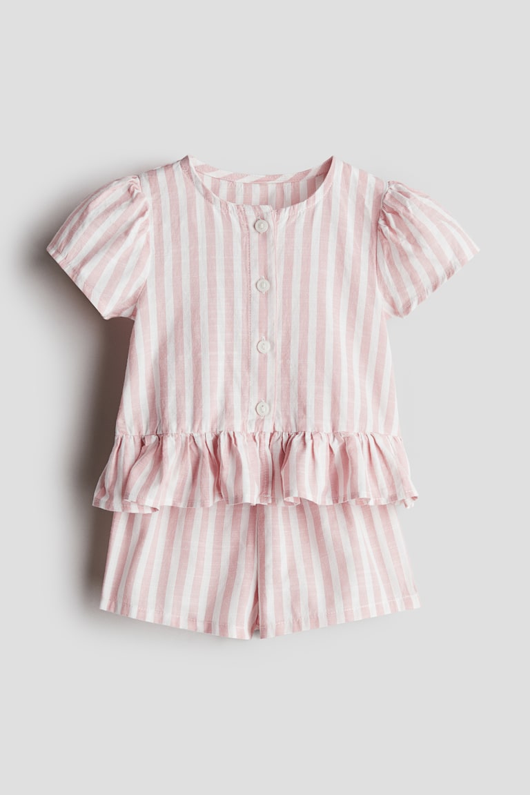 H&M 2-teiliges Set mit Bluse und Shorts