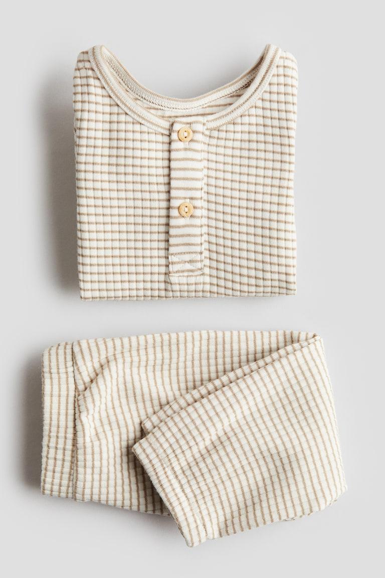 H&M 2-teiliges Set Mit Henley-Body Und Hose