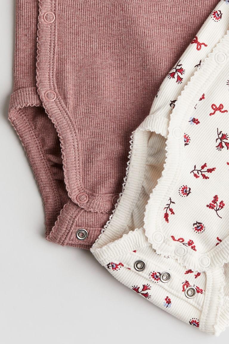 H&M 2er-Pack Bodys Mit Mitwachsfunktion