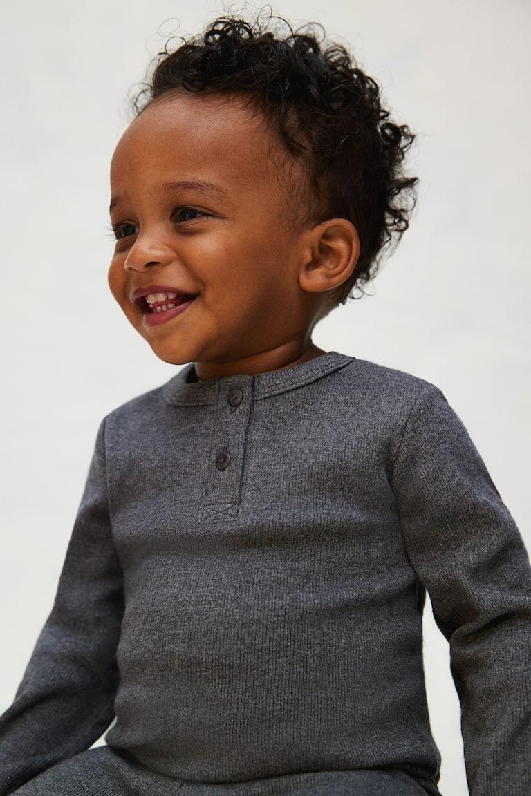 H&M 2er-Pack Gerippte Baumwoll-Leggings