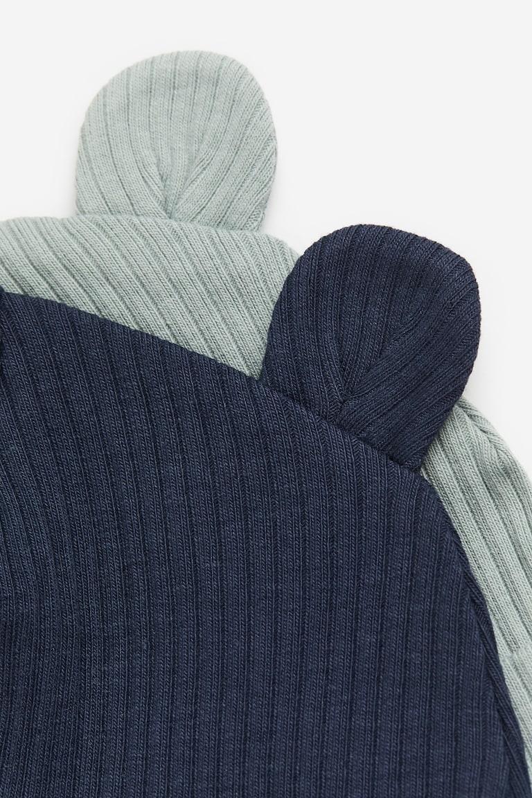 H&M 2er-Pack Gerippte Beanies Mit Ohren