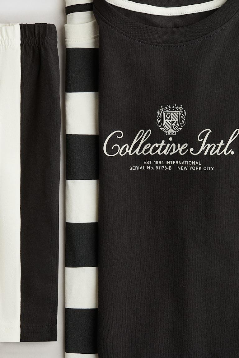 H&M 2er-Pack Pyjamas Mit T-Shirt Und Shorts