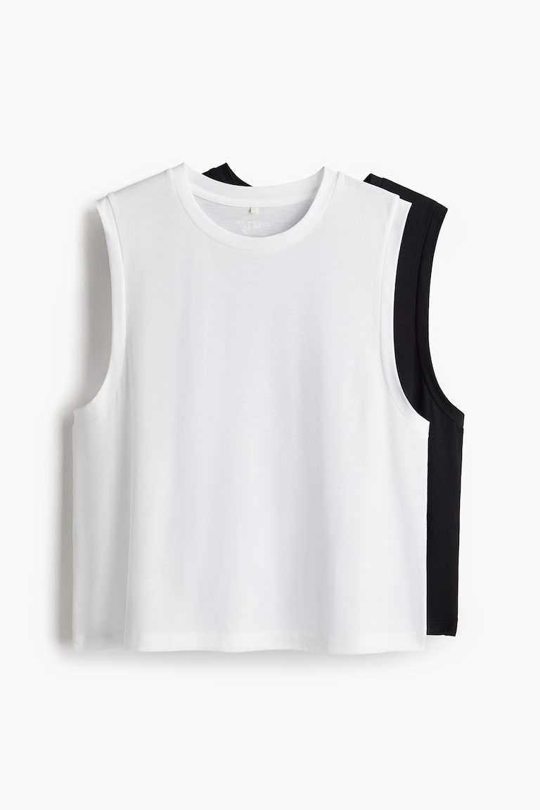 H&M 2er-Pack Sport-Tanktops aus DryMove™