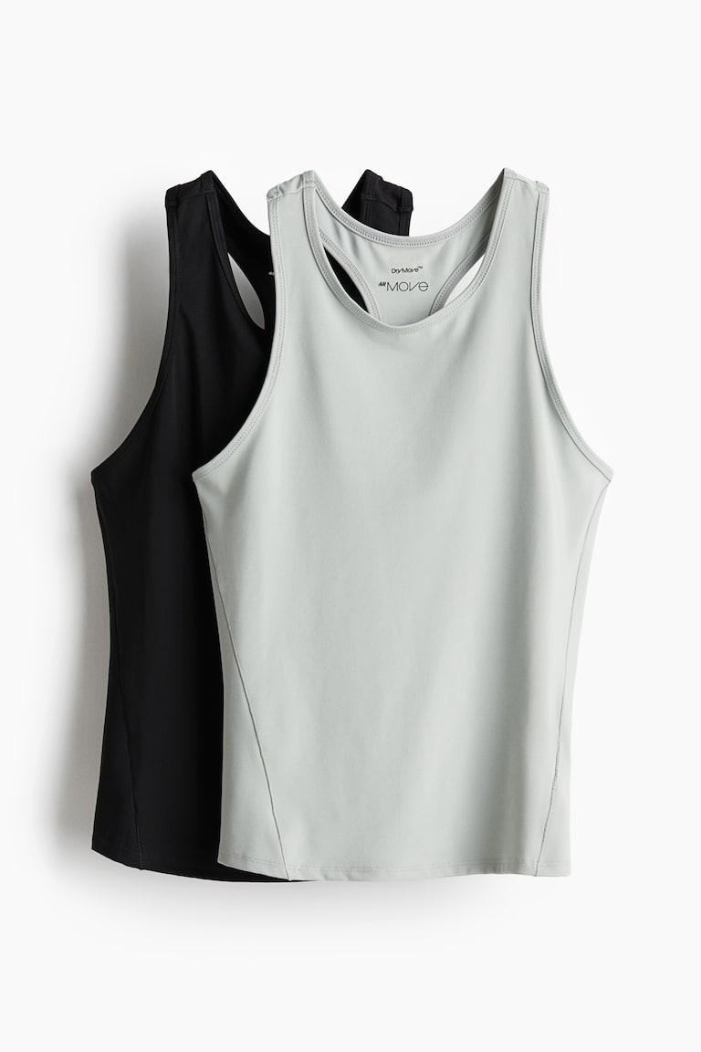 H&M 2er-Pack Sport-Tanktops mit DryMove™