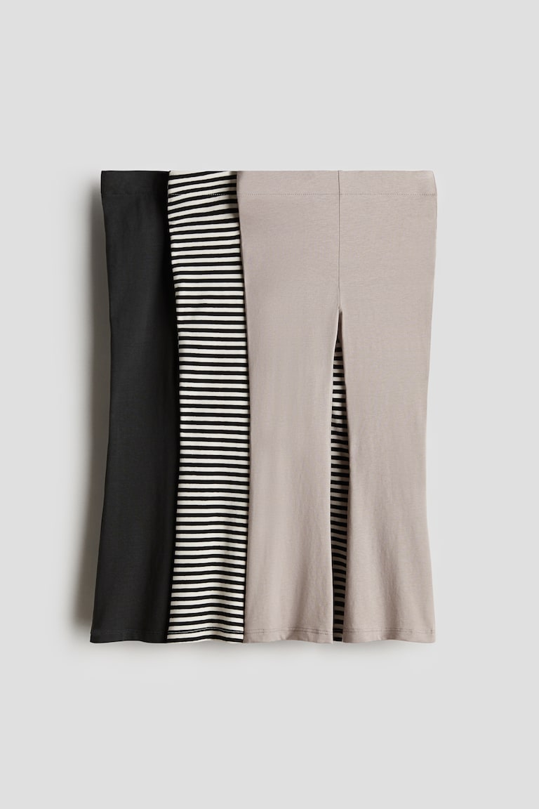 H&M 3er-Pack Ausgestellte Baumwoll-Leggings