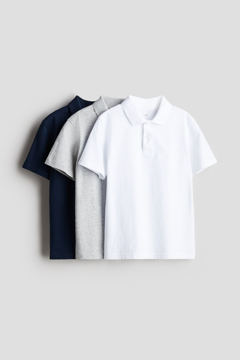 H&M 3er-Pack Baumwoll-Poloshirts