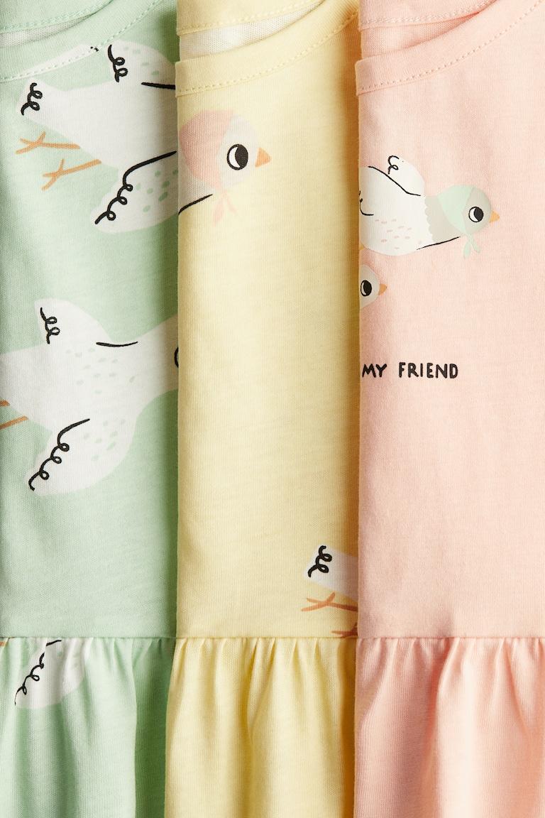 H&M 3er-Pack Bedruckte Baumwollkleider