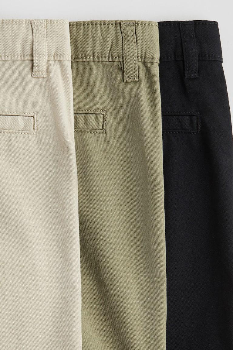 H&M 3er-Pack Chinoshorts Aus Baumwolle