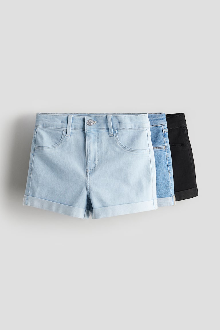 H&M 3er-Pack Jeansshorts