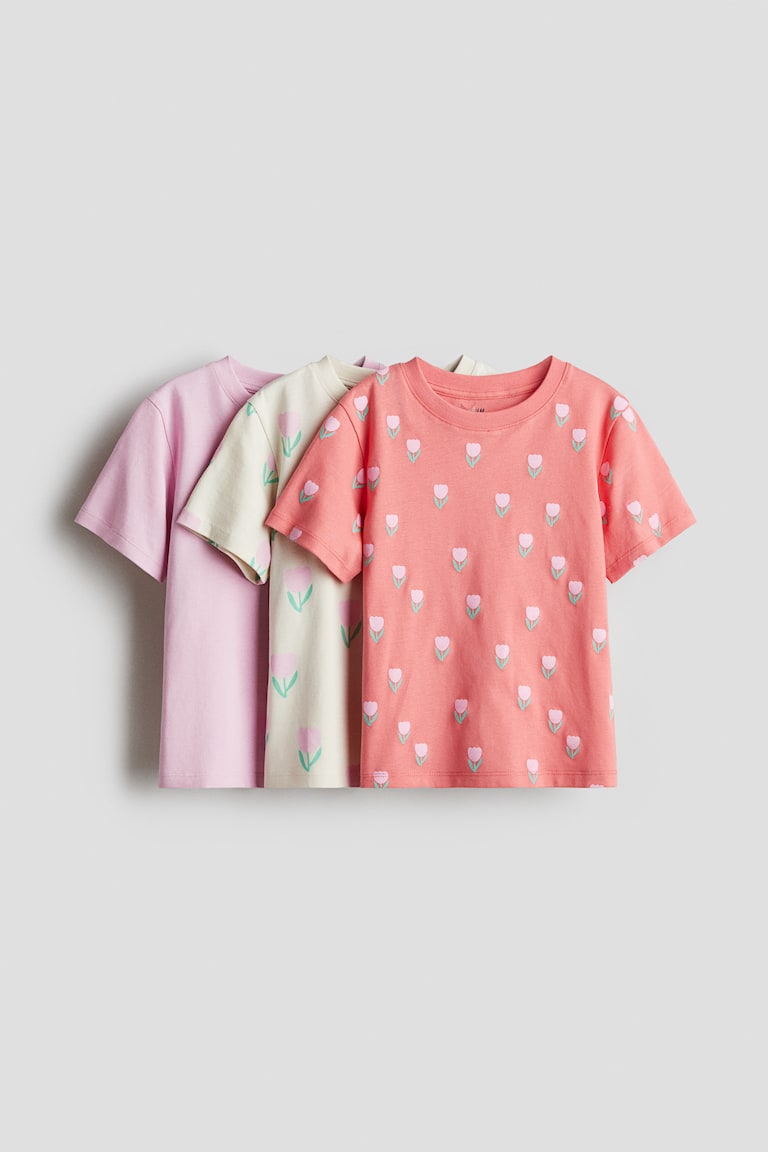 H&M 3er-Pack Jerseyshirts mit Print